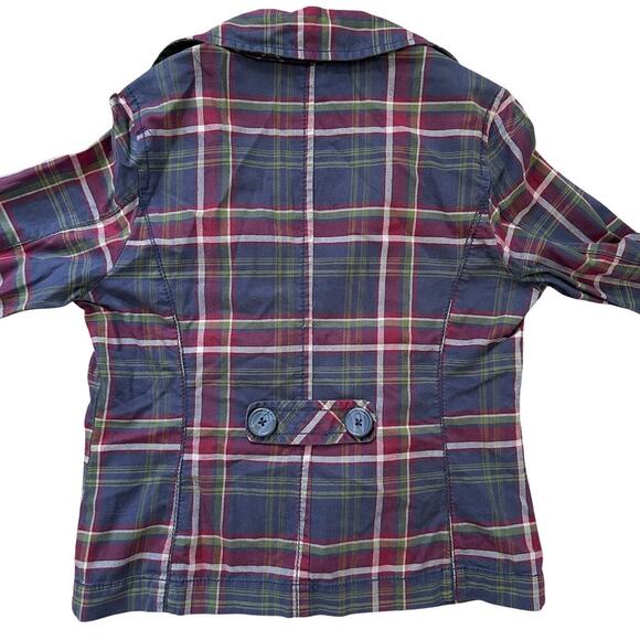 Y2K Vintage Plaid Preppy Coquette Blazer Women’s LARGE 90s Old Money - Picture 5 of 7